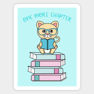 One more chapter, cute cat reading Magnet